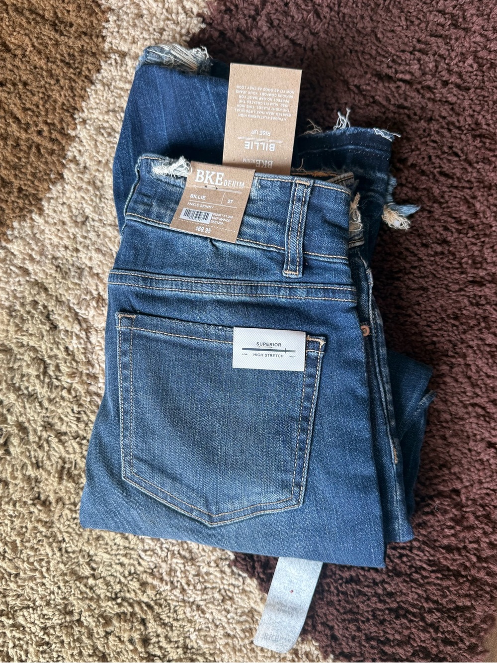 BKE Blue High-Rise Stretch Jeans